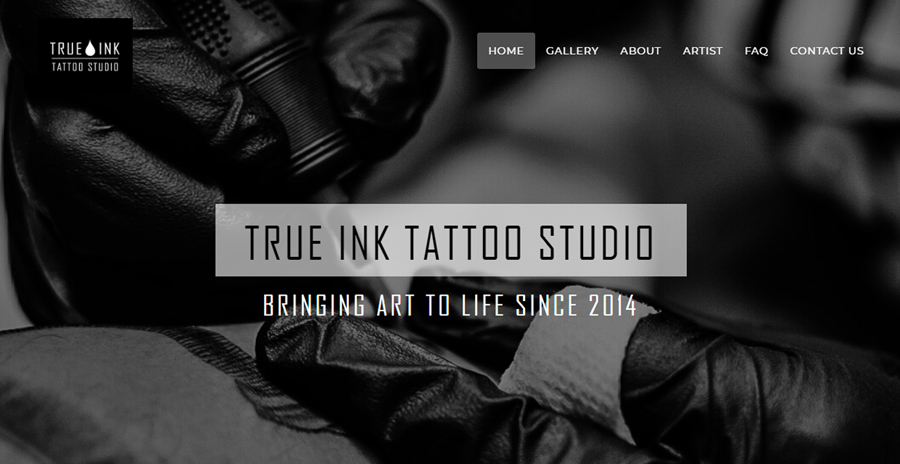 True Ink Tattoos Website Design & Development